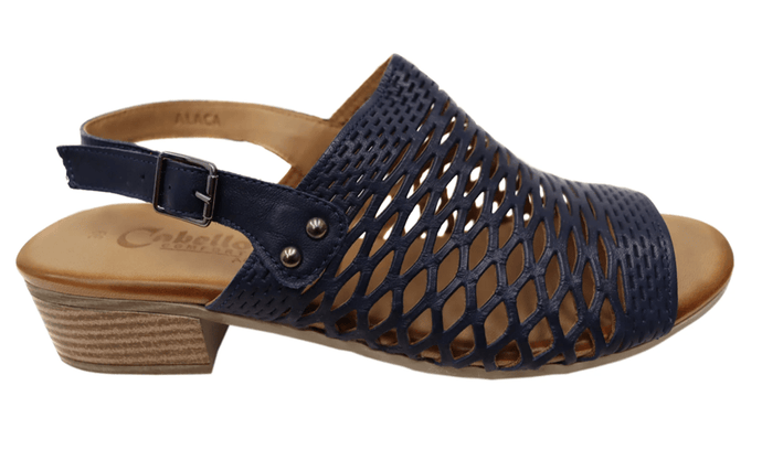 Cabello Comfort Womens Alaca Shoes - Navy