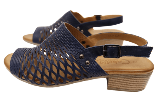 Cabello Comfort Womens Alaca Shoes - Navy
