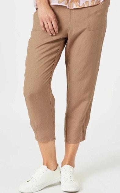 Load image into Gallery viewer, Gordon Smith Womens Lino Tapered Pant - Nutmeg
