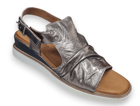 Cabello Comfort Womens Alfie Shoe - Pewter