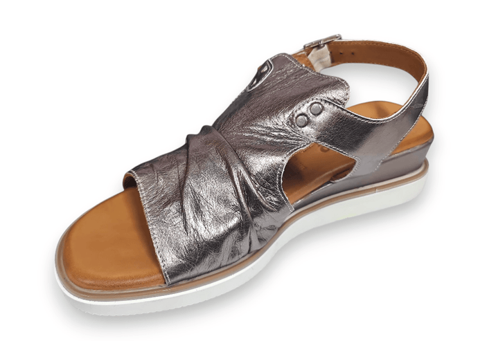 Cabello Comfort Womens Alfie Shoe - Pewter