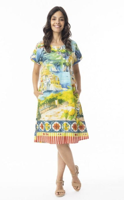 Orientique Womens Amalfi Dress Reversible Short Sleeve