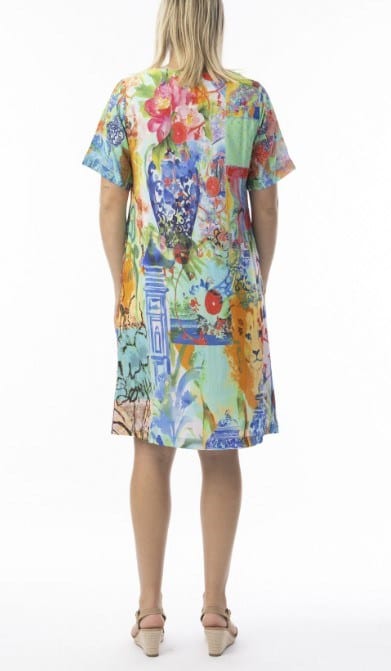 Orientique Womens Digital Print Shift Dress - Oriental