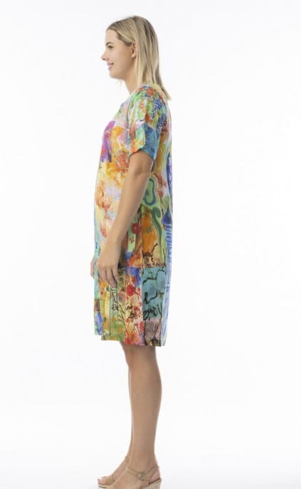 Orientique Womens Digital Print Shift Dress - Oriental