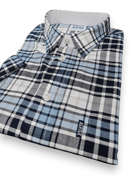 Load image into Gallery viewer, Aertex Mens Somerset FYU192 Cotton Shirt - Blue
