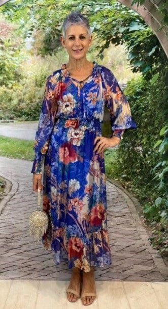 La Strada Womens Silk Viscose Floral Dress