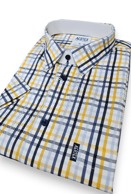 Aertex Mens Somerset FYU184 Cotton Shirt - Yellow