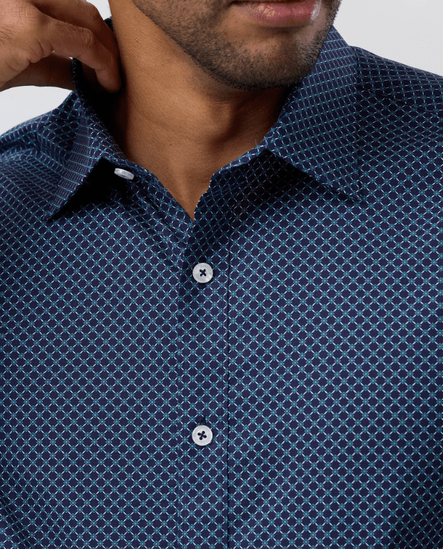 Load image into Gallery viewer, Brooksfield Mens Cotton Stretch Performance Plus Size Shirt - Navy
