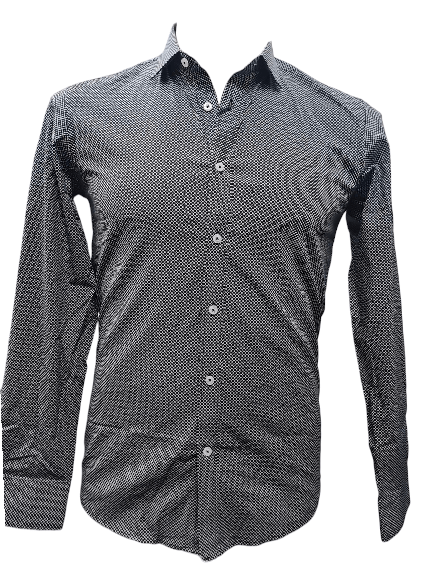 Load image into Gallery viewer, Brooksfield Mens Cotton Stretch Performance Regular Fit Shirt - Black

