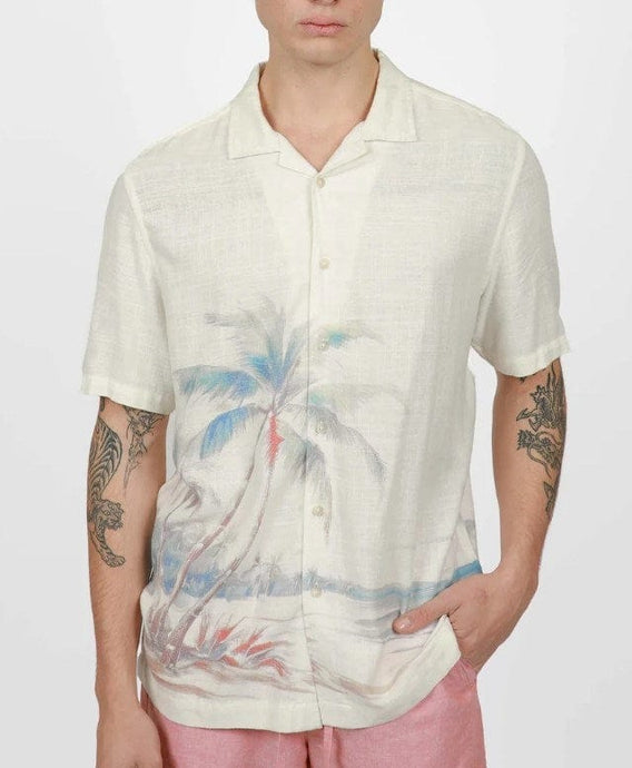 James Harper Mens Short Sleeve Linen Shirt