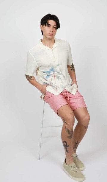 Load image into Gallery viewer, James Harper Mens Short Sleeve Linen Shirt
