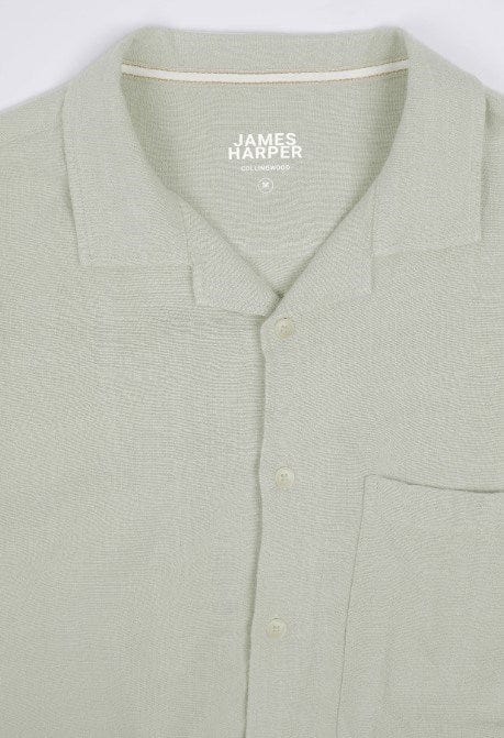 Load image into Gallery viewer, James Harper Mens Short Sleeve Cuban Collar Shirt
