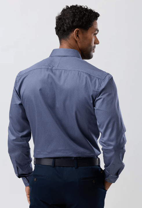 Load image into Gallery viewer, Brooksfield Mens Luxe Print Slim Fit Busines Shirt - Grey
