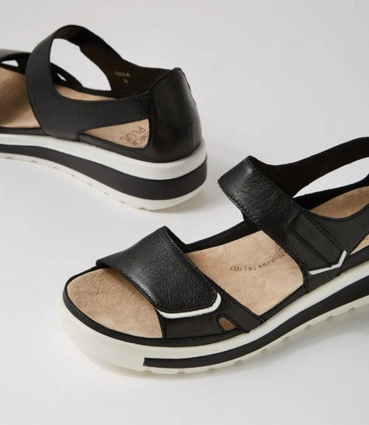 Ziera Womens Gedd W Leather Shoes - Black White