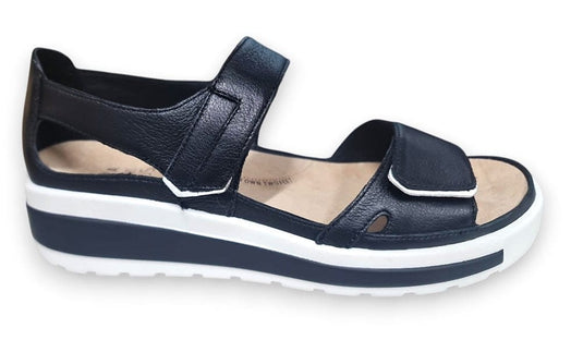 Ziera Womens Gedd W Leather Shoes - Black White
