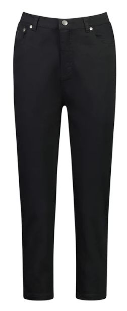 Vassalli Womens Skinny Leg 7/8 Length Lightweight Pant - Black
