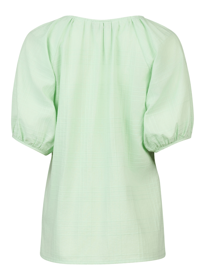 Load image into Gallery viewer, Vassalli Womens Plain V Neck Top With Floaty Sleeve Tops- Mint
