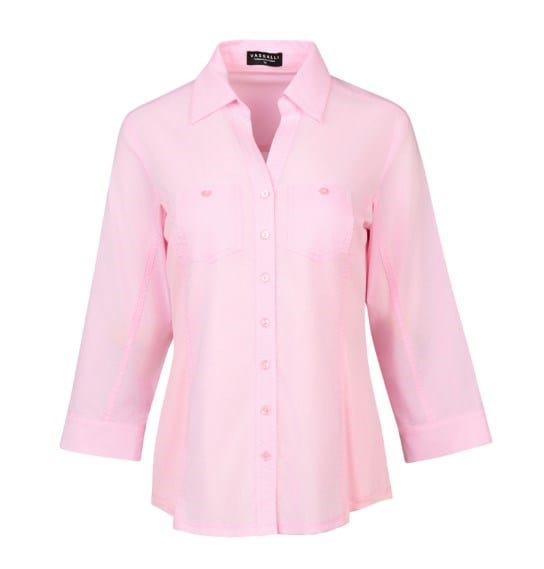 Load image into Gallery viewer, Vassalli Womens Plain Button Up Shirt With Rib Panels
