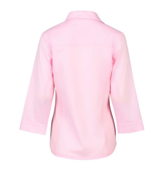 Vassalli Womens Plain Button Up Shirt With Rib Panels