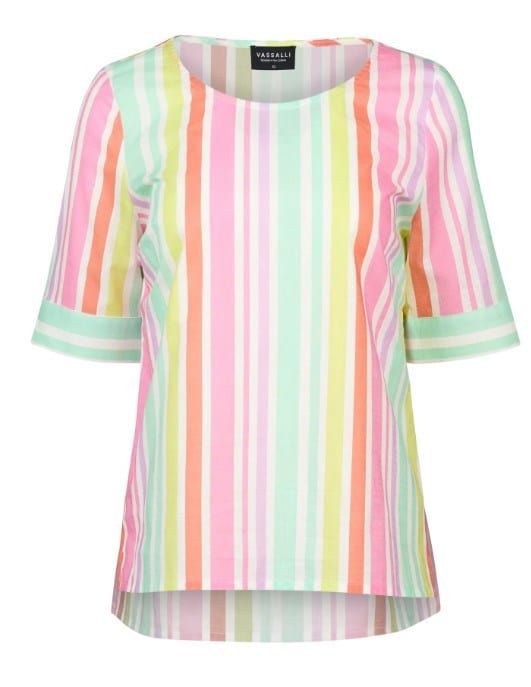 Load image into Gallery viewer, Vassalli Womens Round Neck Top With Elbow Length Sleeve
