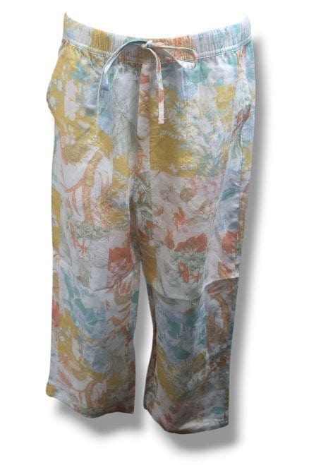 Corfu Womens Linen Blush and Bloom Pant