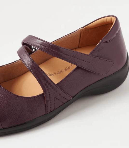 Ziera Womens Jammies XF-ZR Leather Shoe Aubergine
