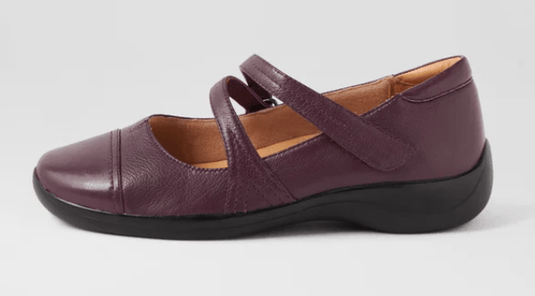 Ziera Womens Jammies XF-ZR Leather Shoe Aubergine