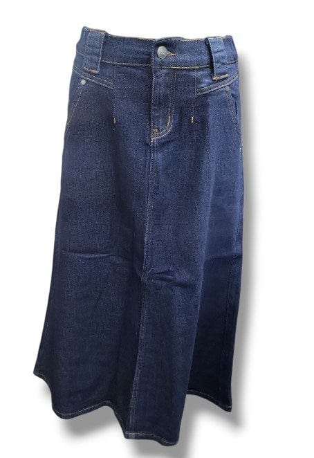Corfu Womens Extra Drape Denim Skirt