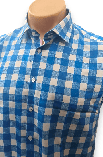 Load image into Gallery viewer, Cambridge Mens Portsea Modern Fit Short Sleeve Shirt - Mid Blue
