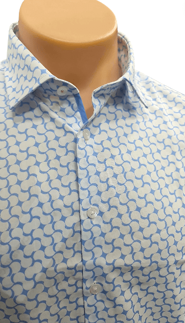 Load image into Gallery viewer, Cambridge Mens Portsea Modern Fit Short Sleeve Shirt - Light Blue
