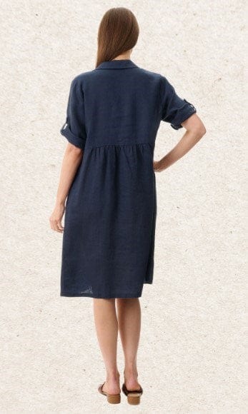 Givoni Womens Collared Linen Dress
