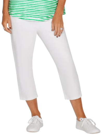 Sportswave Womens Denim Capri Short Leg Jeans - White
