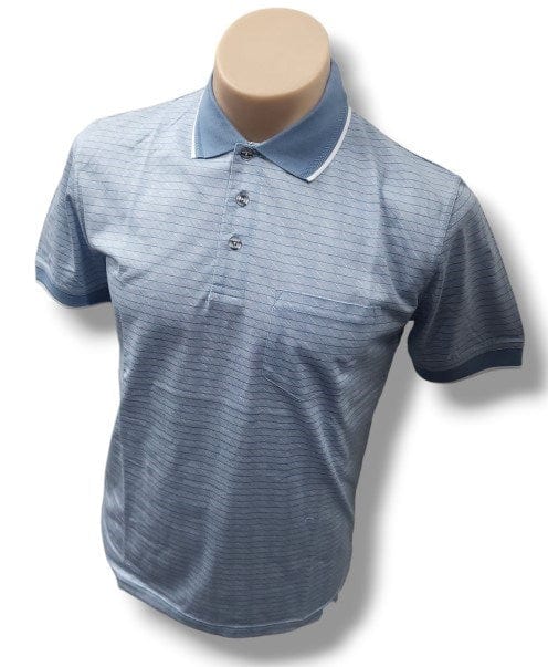 Load image into Gallery viewer, Back Bay Mens Mercerized Cotton Jacquard Polo
