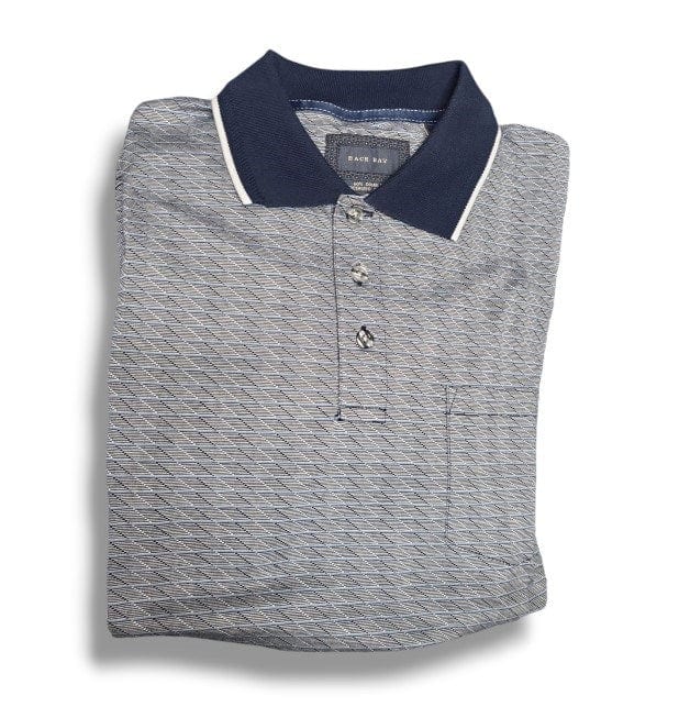 Load image into Gallery viewer, Back Bay Mens Mercerized Cotton Jacquard Polo
