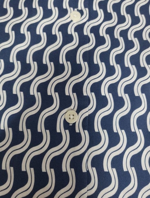 Brooksfield Mens Casual Shirt Short Sleeve - Indigo