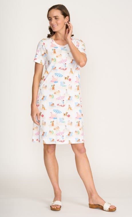 Foil Womens Here Comes Summer Dress - Sandy Paws