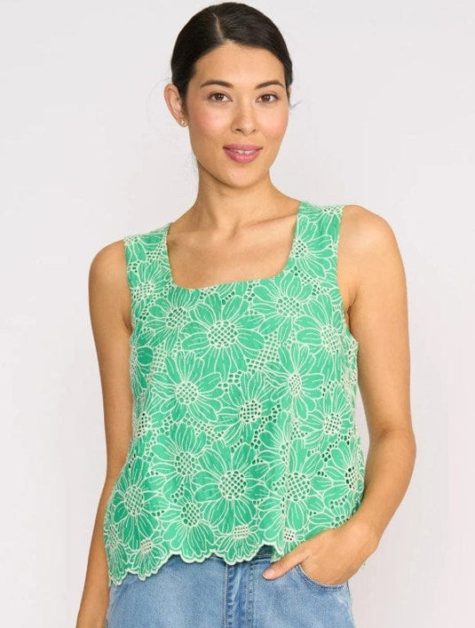 Foil Womens Flower-Ful Shell - Green Flower