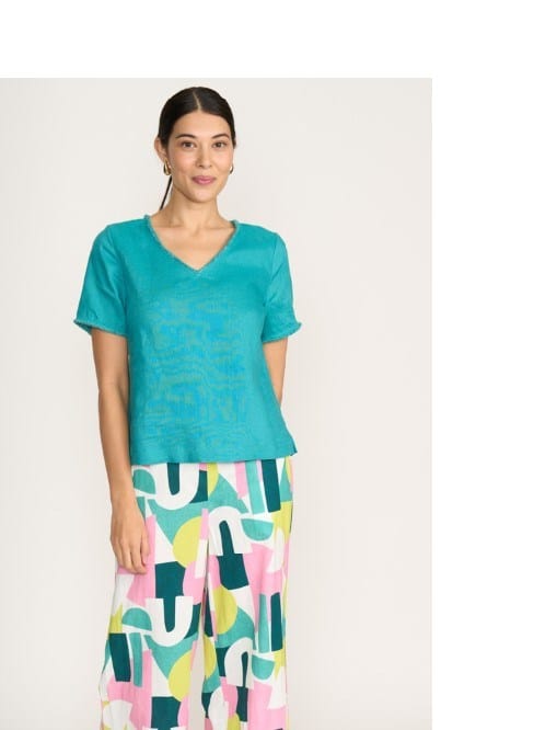 Foil Womens V Benefits Top - Aquatic