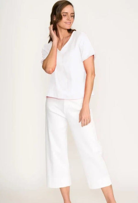 Foil Womens V Benefits Top - White