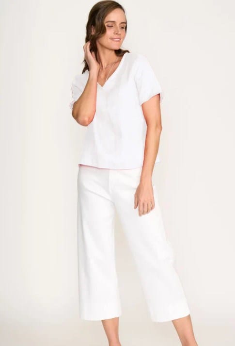 Foil Womens V Benefits Top - White