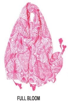 Corfu Womens Polyester Scarf - Full Bloom