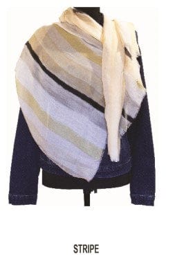 Corfu Womens Polyester Scarf - Stripe