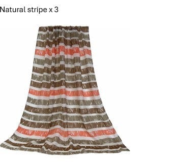 Corfu Womens Polyester Scarf - Natural Stripe