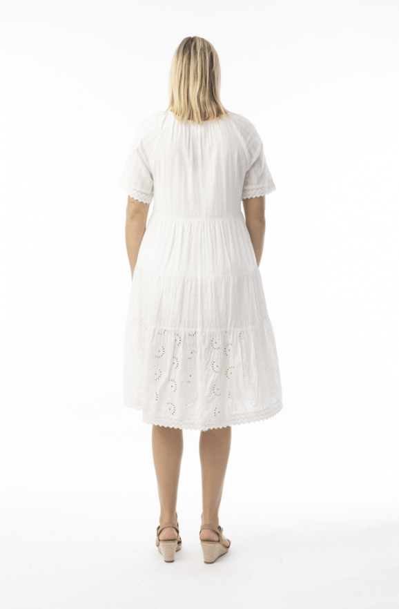 Load image into Gallery viewer, Orientique Womens Broderie Essentials Dress Layers - White
