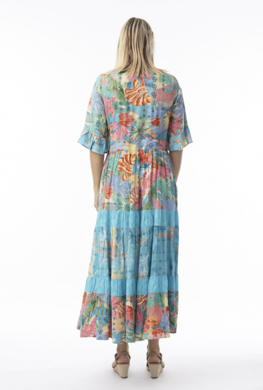 Orientique Womens Malvinas Tie Waist Maxi Dress