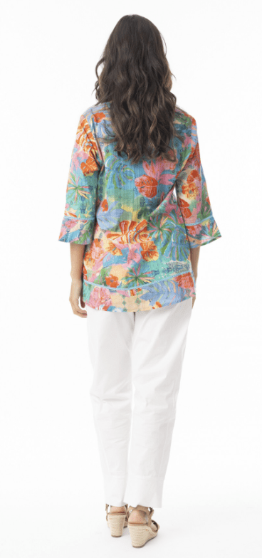 Load image into Gallery viewer, Orientique Womens Malvinas Pleated V Top
