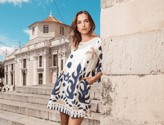 Orientique Womens Nazca Contemporary Frill Sleeve Dress