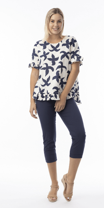 Orientique Womens Nazca Frill Top