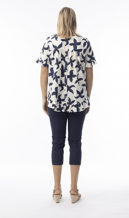 Orientique Womens Nazca Frill Top