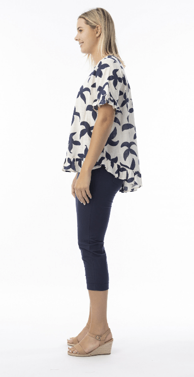 Orientique Womens Nazca Frill Top